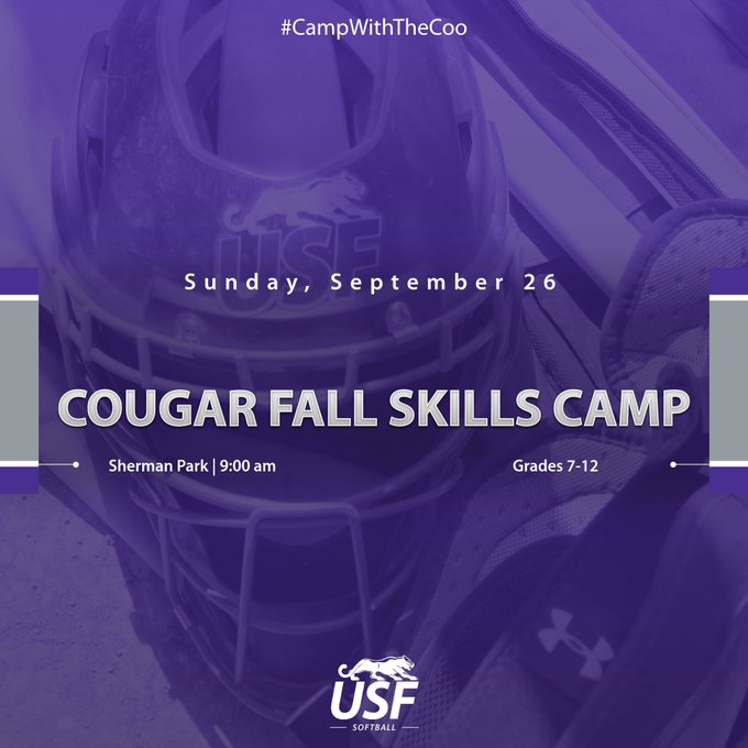 USF Softball on Twitter "CAMP WITH THE COUGARS! Are you ready for a day full of fun and