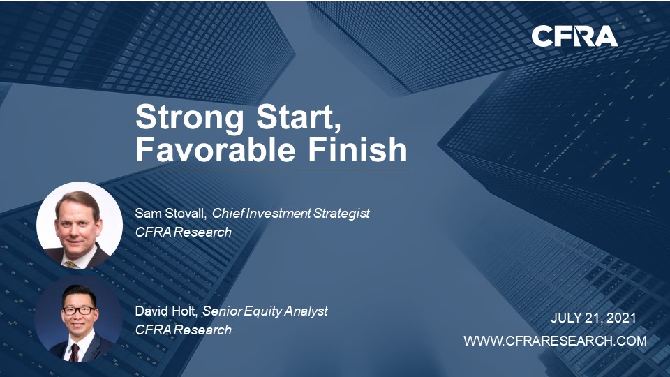 cfraresearch's tweet photo. CFRA Chief Investment Strategist @StovallCFRA &amp; CFRA Senior Equity Analyst David Holt joined @PeakCapital in this video to discuss their investment outlook for the 2nd half of 2021 and highlight some of CFRA’s model portfolios using a rule-based strategy. https://t.co/GXsWbynBcd https://t.co/dCALd5O3bX