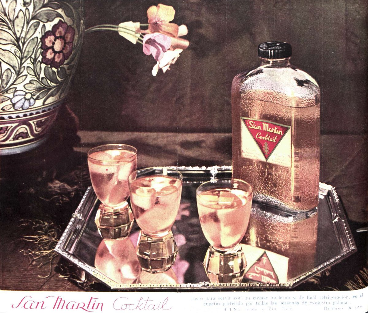 SAN MARTÍN COCKTAIL. Revista Caras y Caretas N° 1989, 14 de noviembre de 1936.