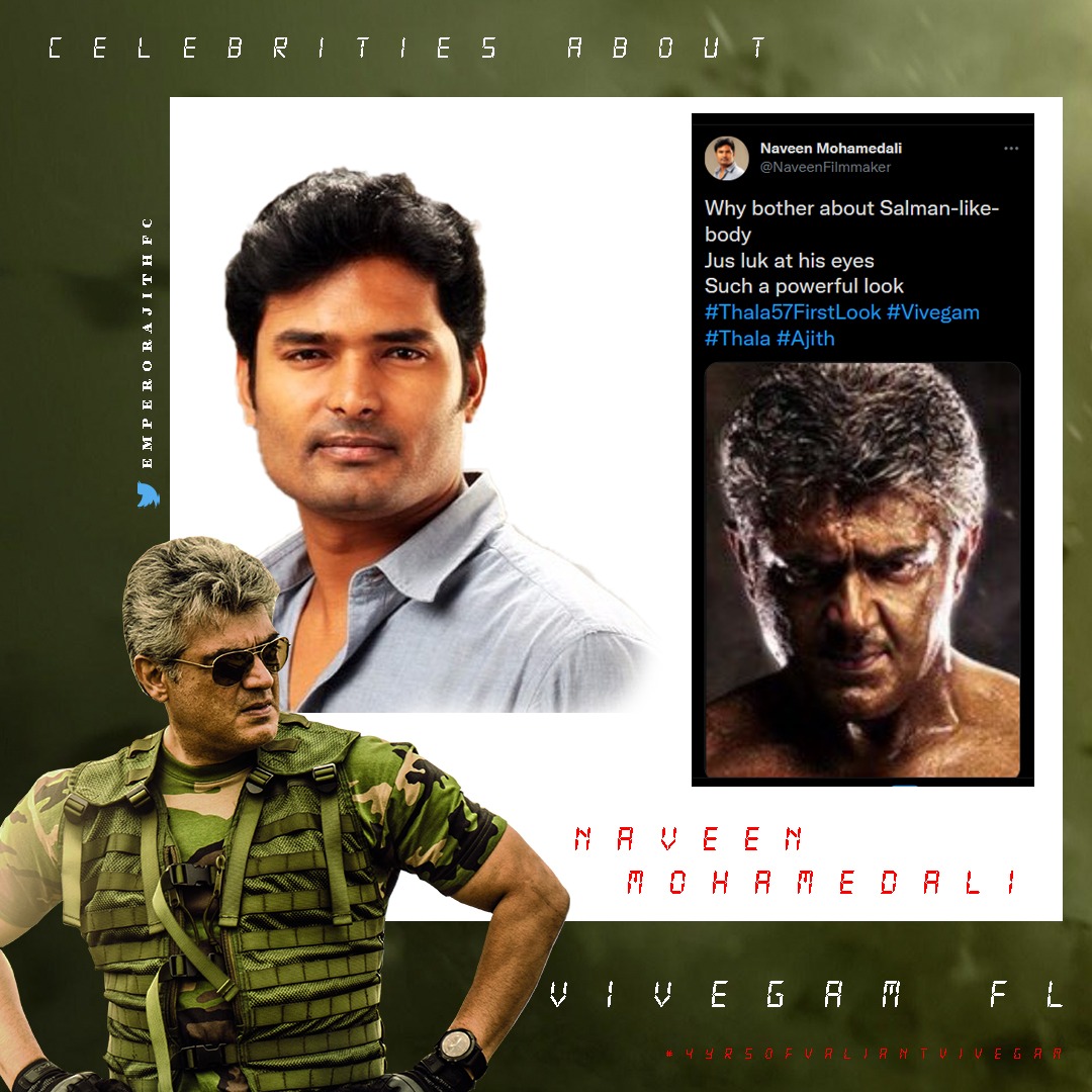 EmperorAjithFC's tweet photo. Director @NaveenFilmmaker 👇
Why bother about Salman-like-body
Jus luk at his eyes
Such a powerful look
#Thala57FirstLook #Vivegam #Thala #Ajith
#4YrsOfValiantVIVEGAM | #Valimai
BELIEVE IN YOURSELF #AjithKumar https://t.co/HL4s34Ep7g