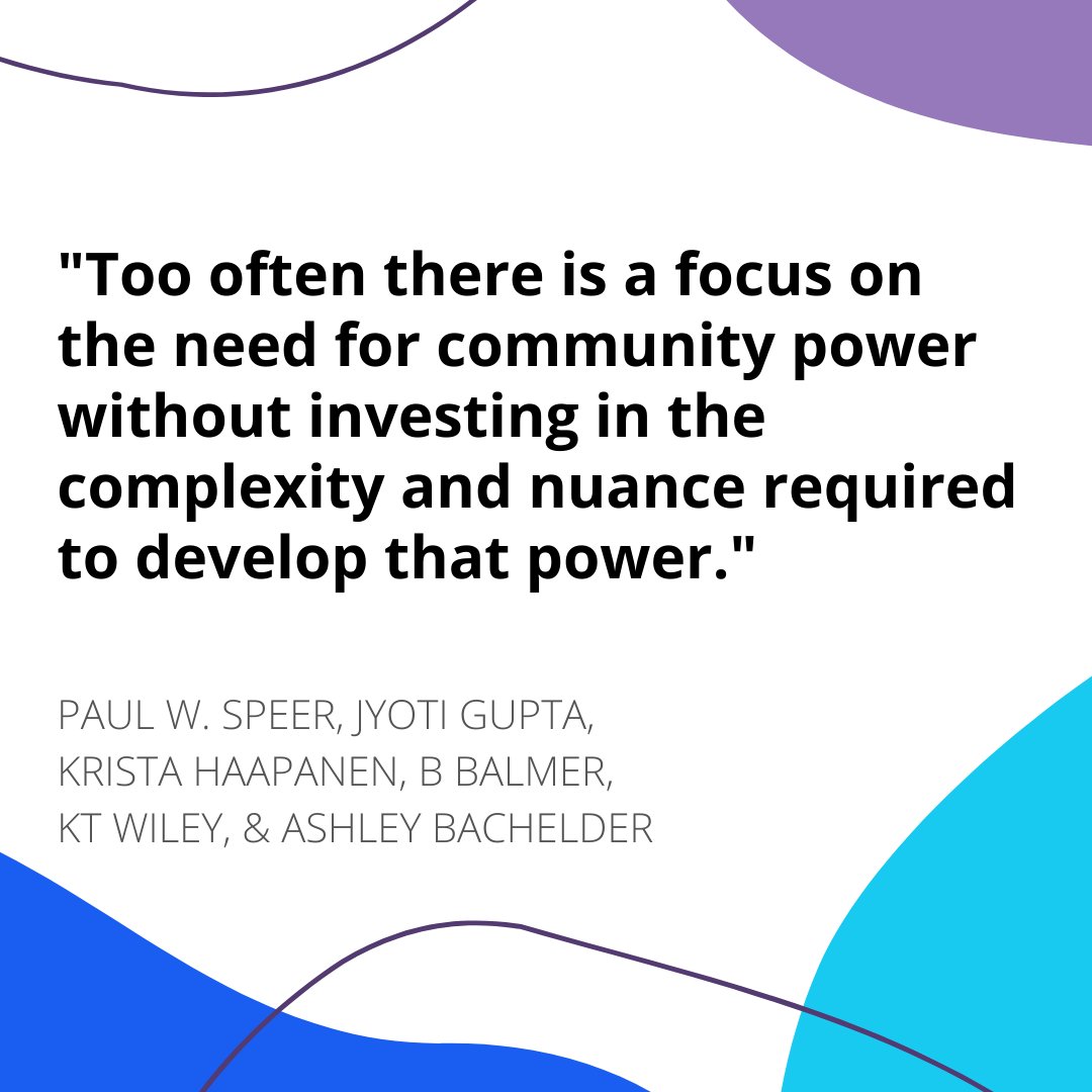 Increasing community power is hard work and requires a lot of long term investment.
How do you keep in mind the nuances required to support the development of community power?