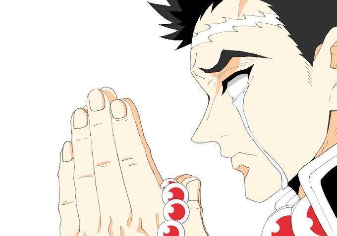 透明人間@低浮上気味さんがTwitterに投稿した悲鳴嶼行冥(鬼滅の刃)のイラスト。