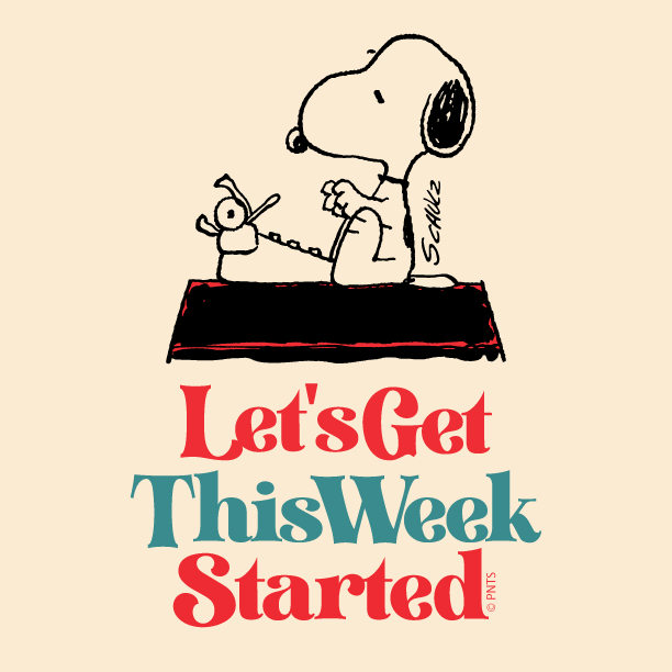 Snoopy's tweet photo. Only four more days to Friday! #MondayMotivation https://t.co/Vd9lAFagU7
