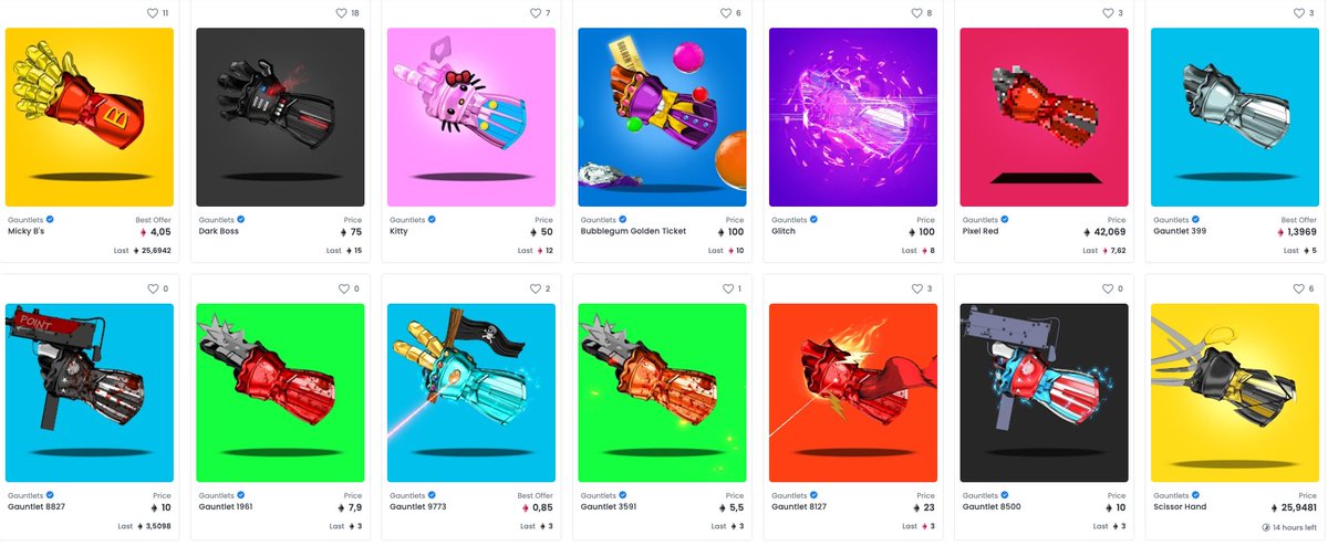 These gauntlets look so cool!!! opensea.io/collection/gau… Every gauntlet gets you TWO ADDITIONAL NFTS AIRDROPPED.
You will get a GAUNTLET AVATAR, AND A BLOCK FROM BOSSES NEXT DROP... Well done @bossdropsnft <a href="/Bosslogic/">BossLogic</a>!!!