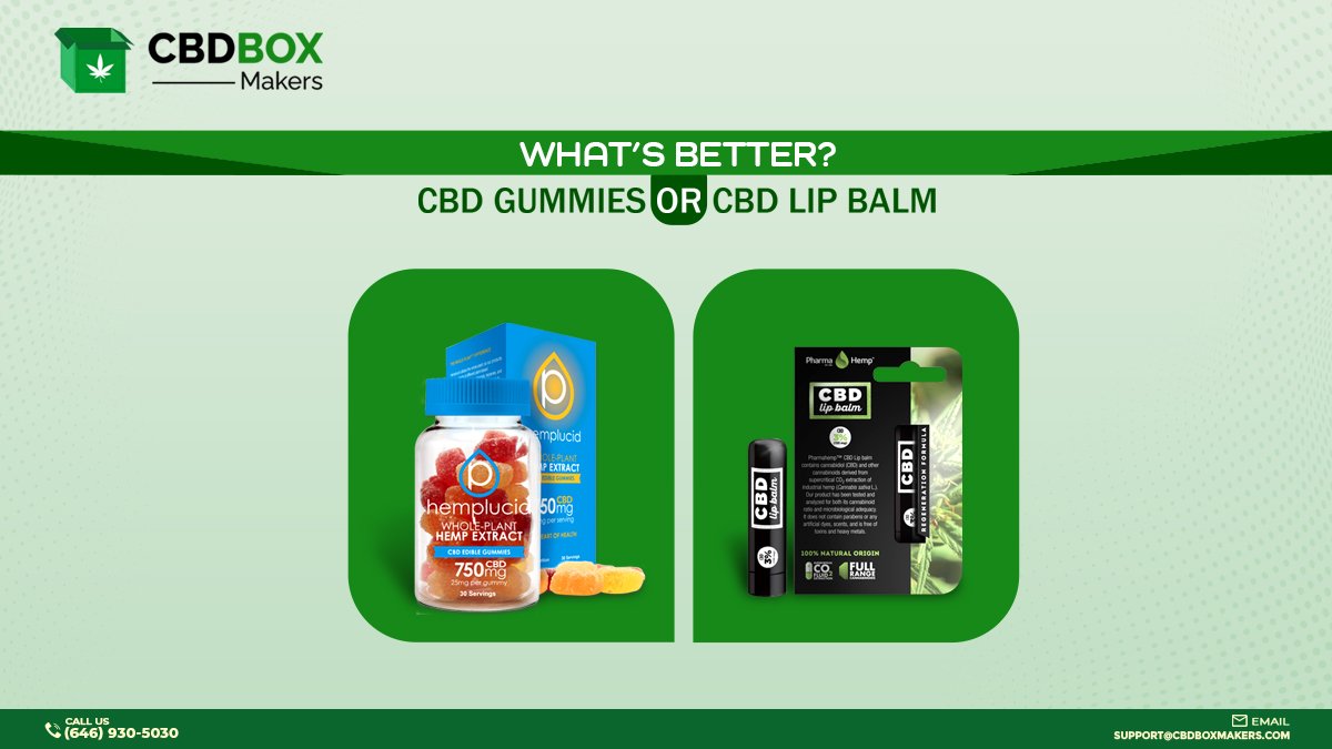 CbdMakers's tweet photo. With so many great options, which one do you prefer: CBD gummies or CBD lip balm? 

👉https://t.co/oVaMH8SSPb
👉https://t.co/WG7ywIrD6i

#cbd #cannabis #cbdboxes #customboxes #customdesigns #cbdgummies #cbdlipbalmboxes #custompackaging #boxpackaging #cbdboxmakers https://t.co/O85i4Xlzbk