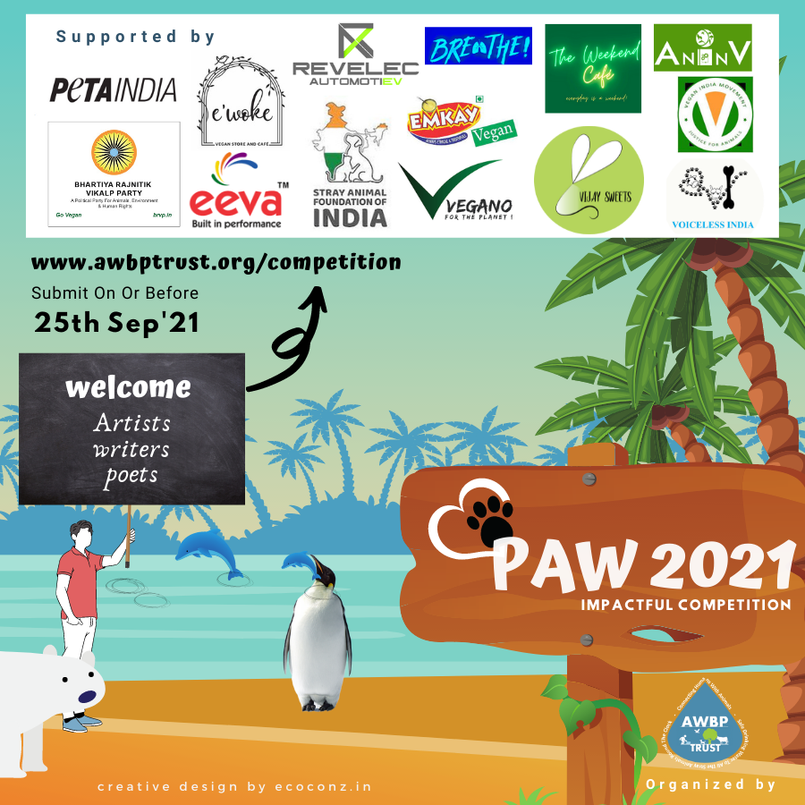 AwbpTrust's tweet photo. [PAW2021: impactful open competition - age 8 and above - no entry fee]

Welcome Artists / Poets / Writers across India 
.
Come. Participate. Inspire. Win - complete details about the event shared here 
https://t.co/HYgj7gTDTm https://t.co/kC256L4ef4