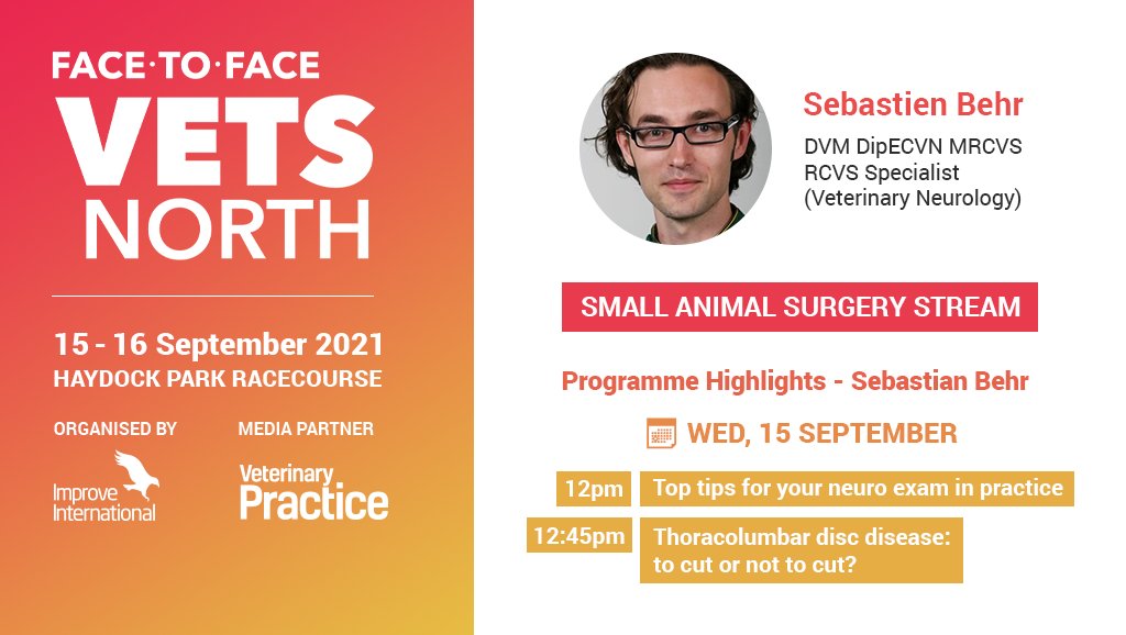 Sebastien Behr, a specialist in Veterinary neurology will go through in detail the most effective way to carry out neurological examinations and more!

Join us 👉 🔗vetsnorth.com
