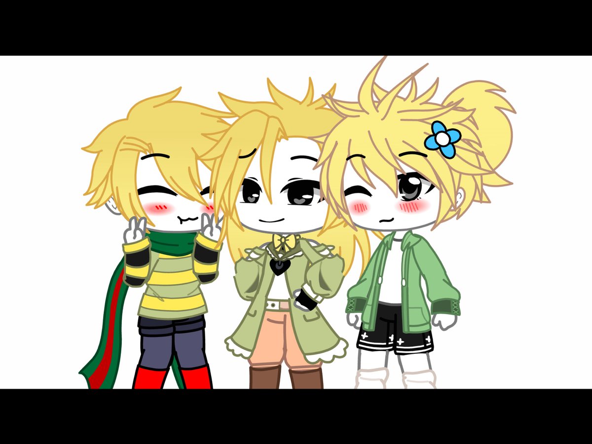 SamshkaZelen's tweet photo. flower trio. #GachaClub #undertale #modtale #sensetale #undertaleAU https://t.co/quoCFodsAe