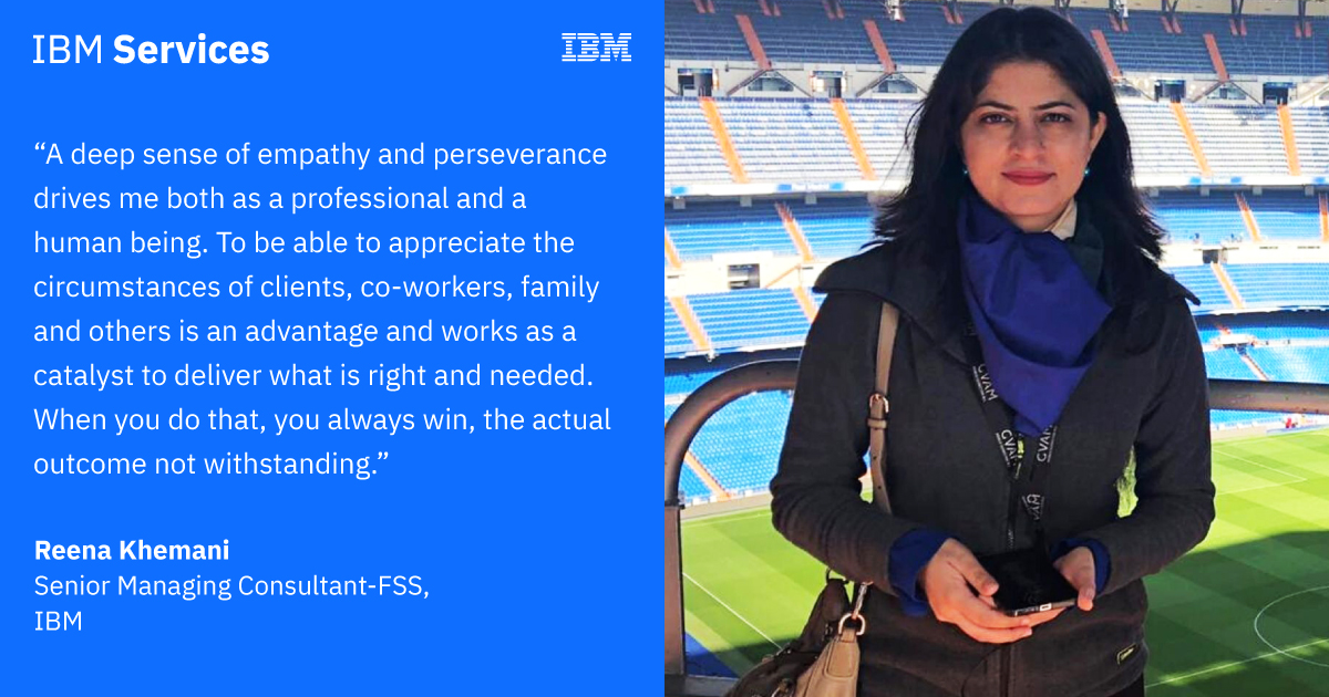 ✨ Diversity &amp; Inclusion are key to IBM’s success to propel innovation and expand access to opportunity as witnessed by the dedication of IBMers.  👁️ 🐝 Ⓜ️. 

🎬 Spotlight on Reena Khemani . 

IBM D&amp;I report : ibm.co/3Dc3Vlh 
<a href="/ksinghani/">Kamal Singhani</a> #InclusiveIBM #IBMISA #IBMGBS