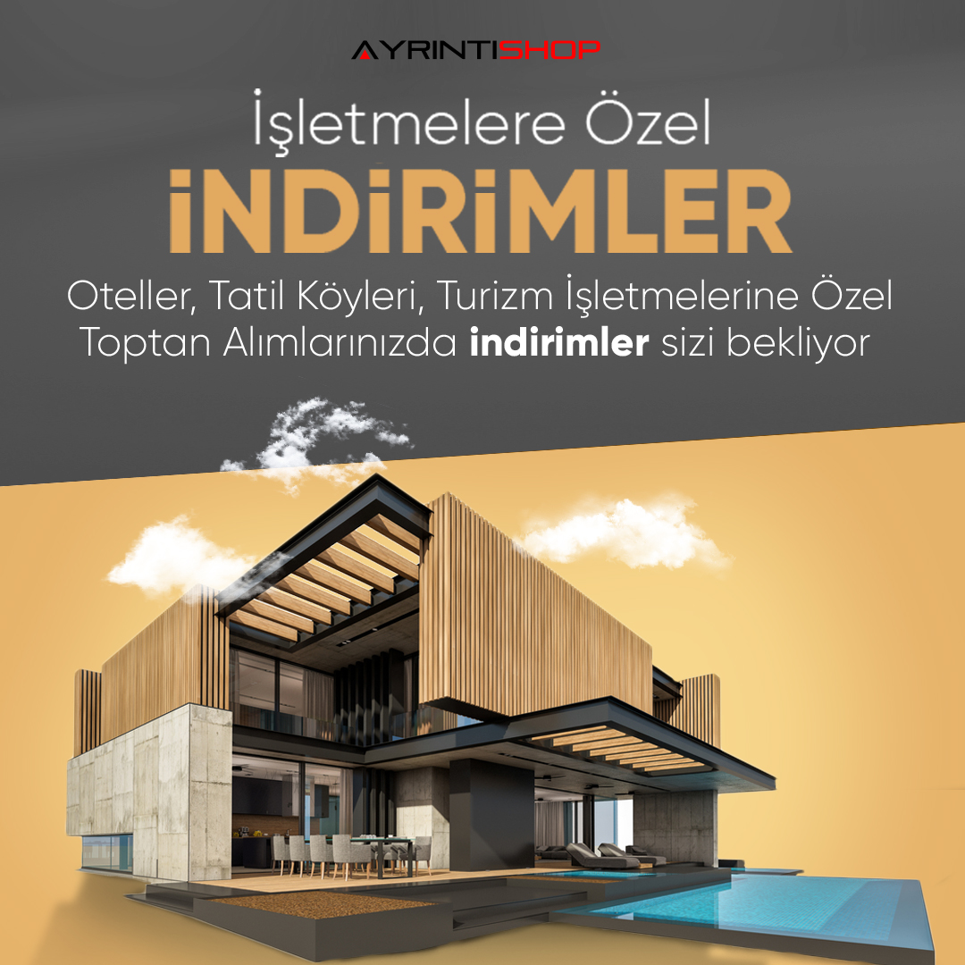 İşletmelere Özel İndirimler!
Oteller, tatil köyleri, turizm işletmelerine özel toptan alımlarınızda indirimler sizi bekliyor.
👉ayrintishop.com
#yapımalzemeleri #duşakabin #duşakabinaksesuar #camdonanımsistemleri #eticaret #ayrıntıshop