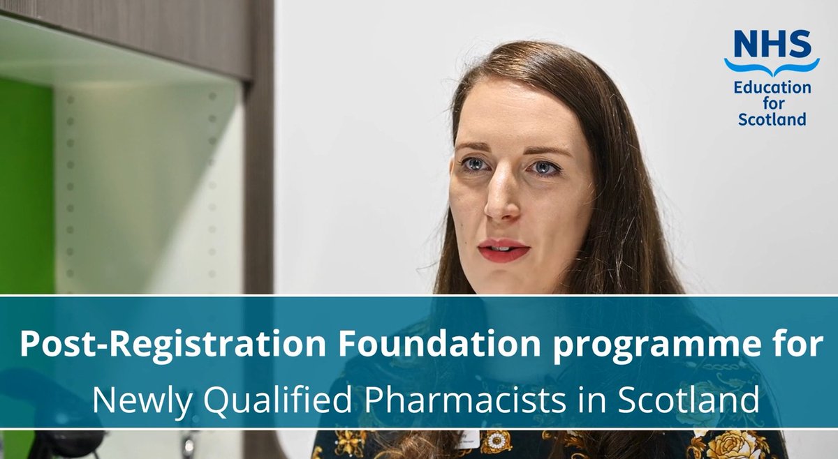 Kirsty completed her Post-registration Foundation training in Community Pharmacy. Hear about what she learned, her top tips and how it has benefited her practice. <a href="/NHS_Education/">NHS Education for Scotland (NES)</a>
ow.ly/YgOi50FTmX7