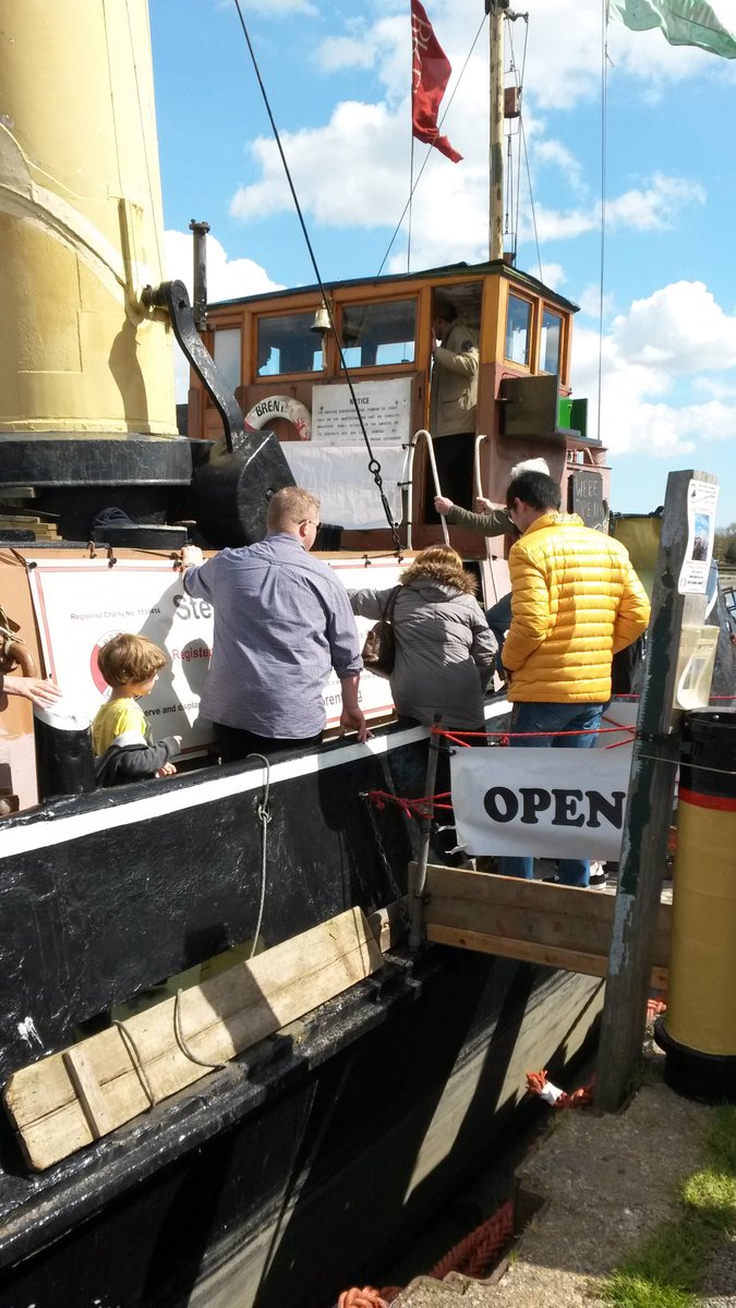 Excellent gangway and steps down onto the aft deck. We're grateful to Trustee and volunteer, Captain Ian Chapman for designing and making them. A bit more to do, but we'll be ready for our Open Day, Sunday 29th August. 
No more clambering over the rail to get on board!