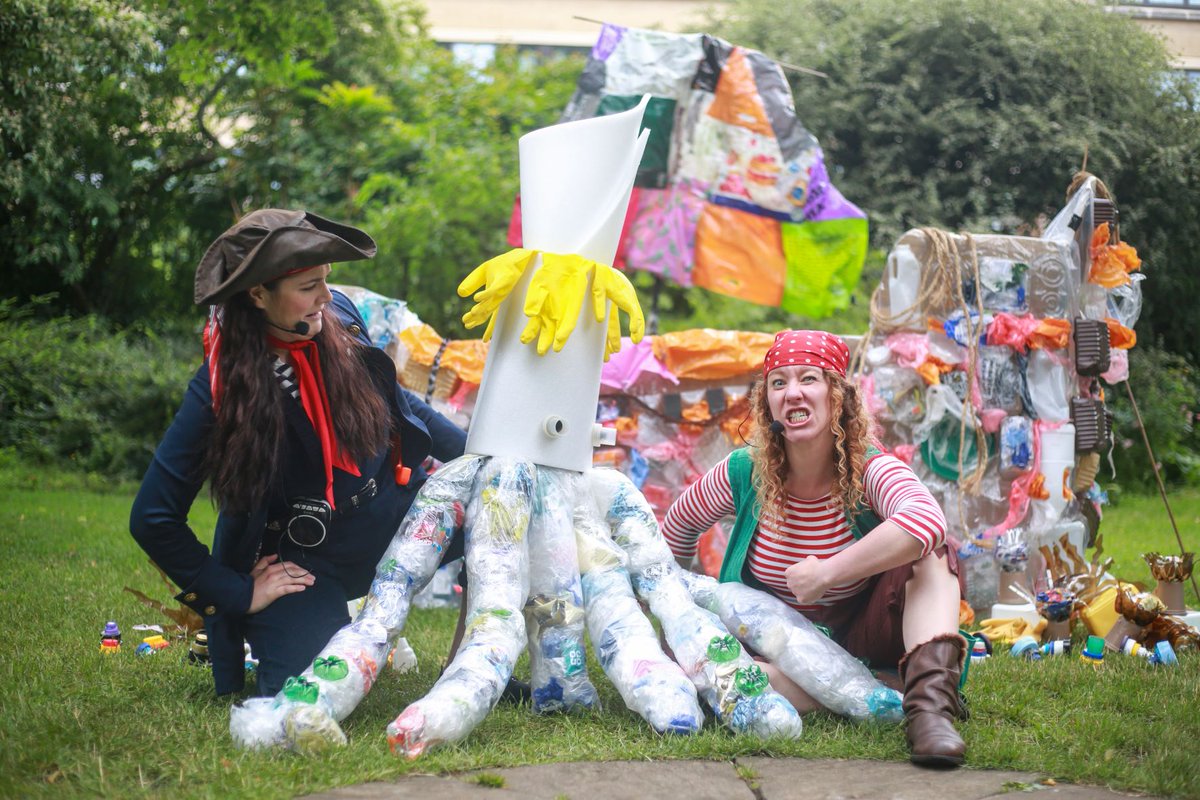 OxfordCity's tweet photo. Landlubbers, join us from 2pm this Saturday (28 August) for bottle top treasure, sea shanties and a giant plastic bag squid... all in the heart of #BroadMeadow.

@TheatreWhatnot presents FLOTSAM &amp; JETSAM VOYAGE TO THE TRASH VORTEX 🏴‍☠️🏴‍☠️ https://t.co/urmWAp8Rma