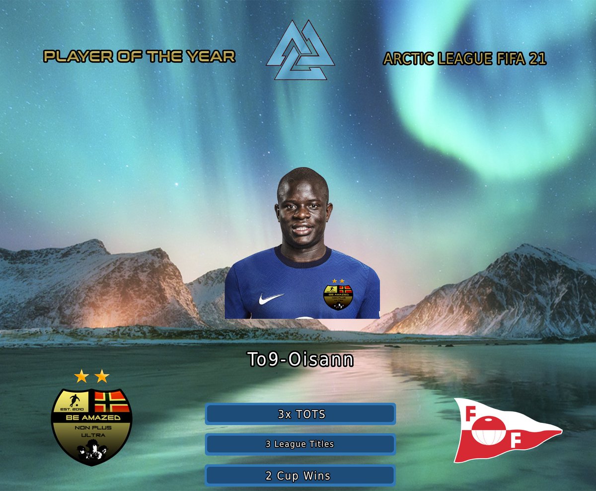 End of the year awards!

Fair Play
Manager of the Year
Team of the Year
Player of the Year

Congratulations to everyone involved!

<a href="/BaitmenE/">Baitmen eSports</a> <a href="/BeAmazedFIFA/">Be Amazed</a> <a href="/majen90/">Majen90</a> @Right_Devil22 <a href="/Nepseo95/">Espen Olsen</a> <a href="/MrSosaX16/">MR. Sosa</a> <a href="/To9Oisann/">Tony Opsand</a> <a href="/KongenJona/">Jona Skalleberg</a> @Thilip90 <a href="/Ramboros/">Torstein Sylta</a> <a href="/HanOlseen/">Olsen</a> <a href="/Steffinhox/">Steff</a> <a href="/MegetBra/">Magnus</a>