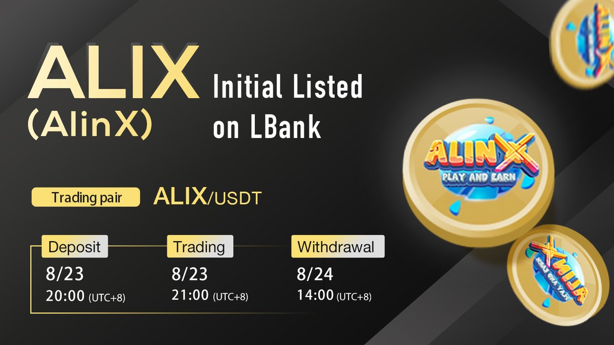 LBank_Exchange's tweet photo. 🚀 New #listing

💫 $ALIX(AlinX) will be initially listed on LBank @alinx_io 

https://t.co/515H548NHm is a play and earn platform built by incorporating NFT into games on the BSC ecosystem. 

❤️ DETAILS:https://t.co/gTqsxXGcZi

#crypto #NFTs #BSC https://t.co/N7ISB5mdQu