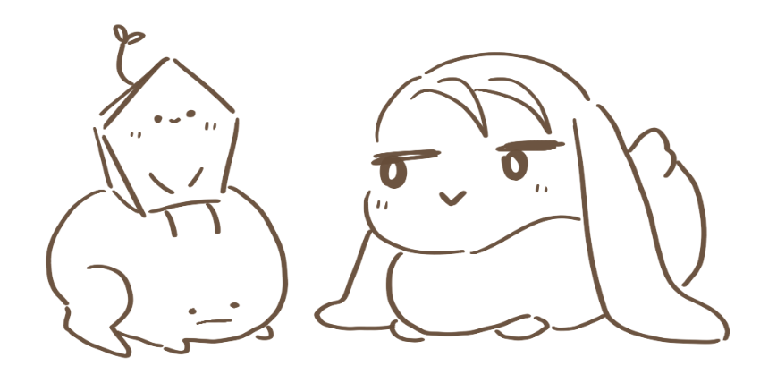 JeFox_NVH's tweet photo. #วันที่เราจะแสร้งว่าเป็นสรรพสัตว์_LFR 
((ชาวสวนต่วย ft. น้องโกเลมและกบดินที่ซื้อมาตอนนู้นนนน)) https://t.co/uAYsjC72Dd