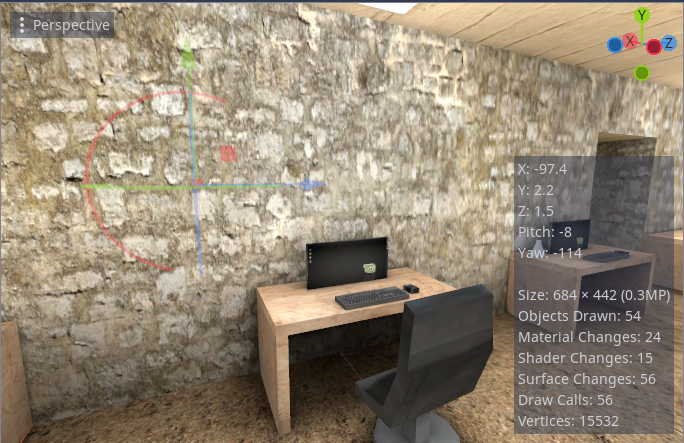 lawnjelly's tweet image. Finally got the bugs worked out of the occluder polys screen space metric, and it is working awesome! This is my rocket level, with occlusion on, and off.
Notice 20x less drawcalls, 10x less verts. Almost as good as portals, and this is totally automatic! 😀
