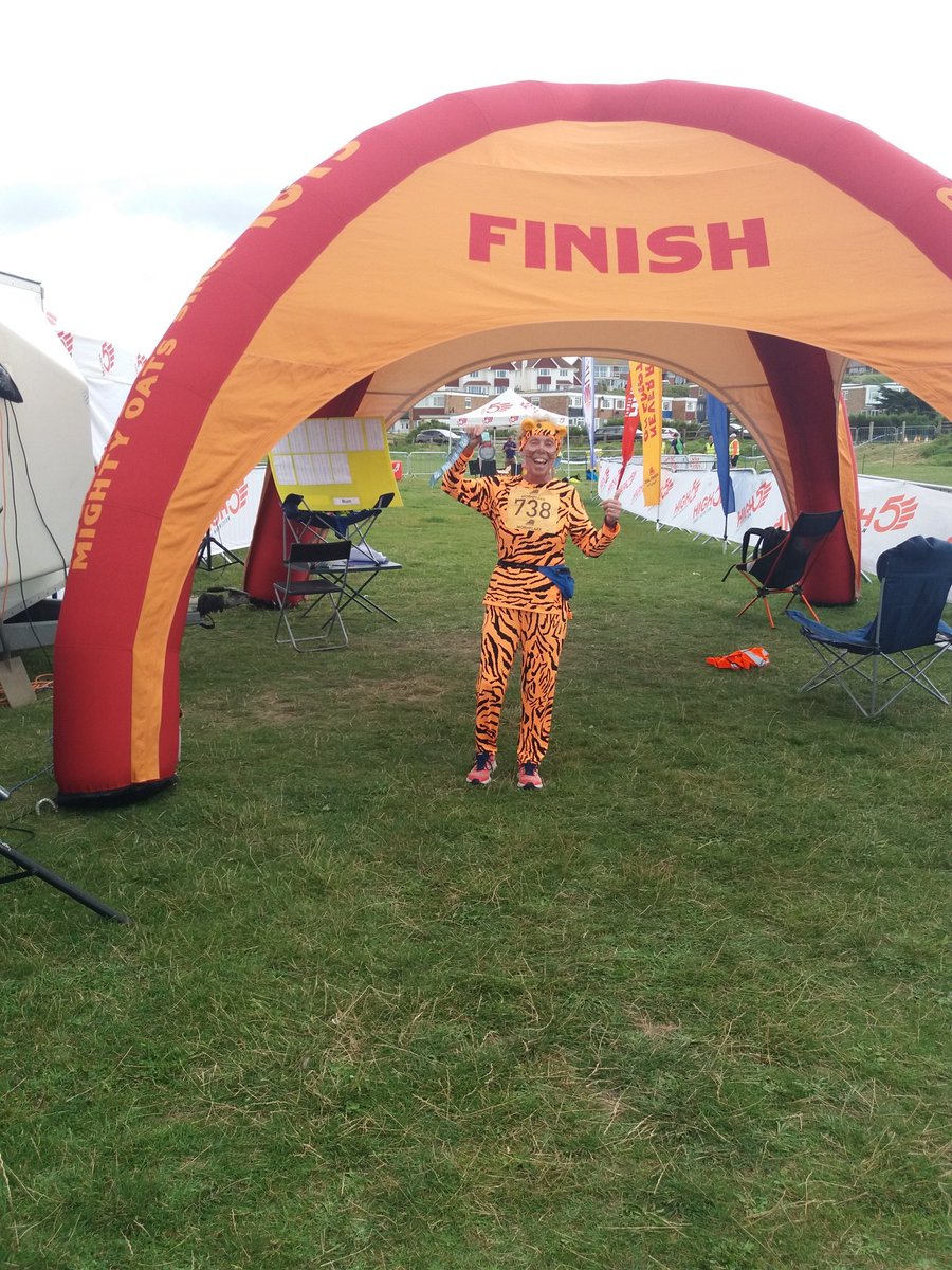 debbie_pentland's tweet photo. @TGCRunning Wonderful Half Marathon with UK Triathlon in Seaford yesterday. They don't  mind how long you take. It's the taking part that matters. 3h 10m for me I walked a lot of it as my Lupus is playing up atm. 4 laps of the beautiful prom 🎖😃@ThisGirlCan @undefeatable @UkTri https://t.co/AIxpJiT2L7