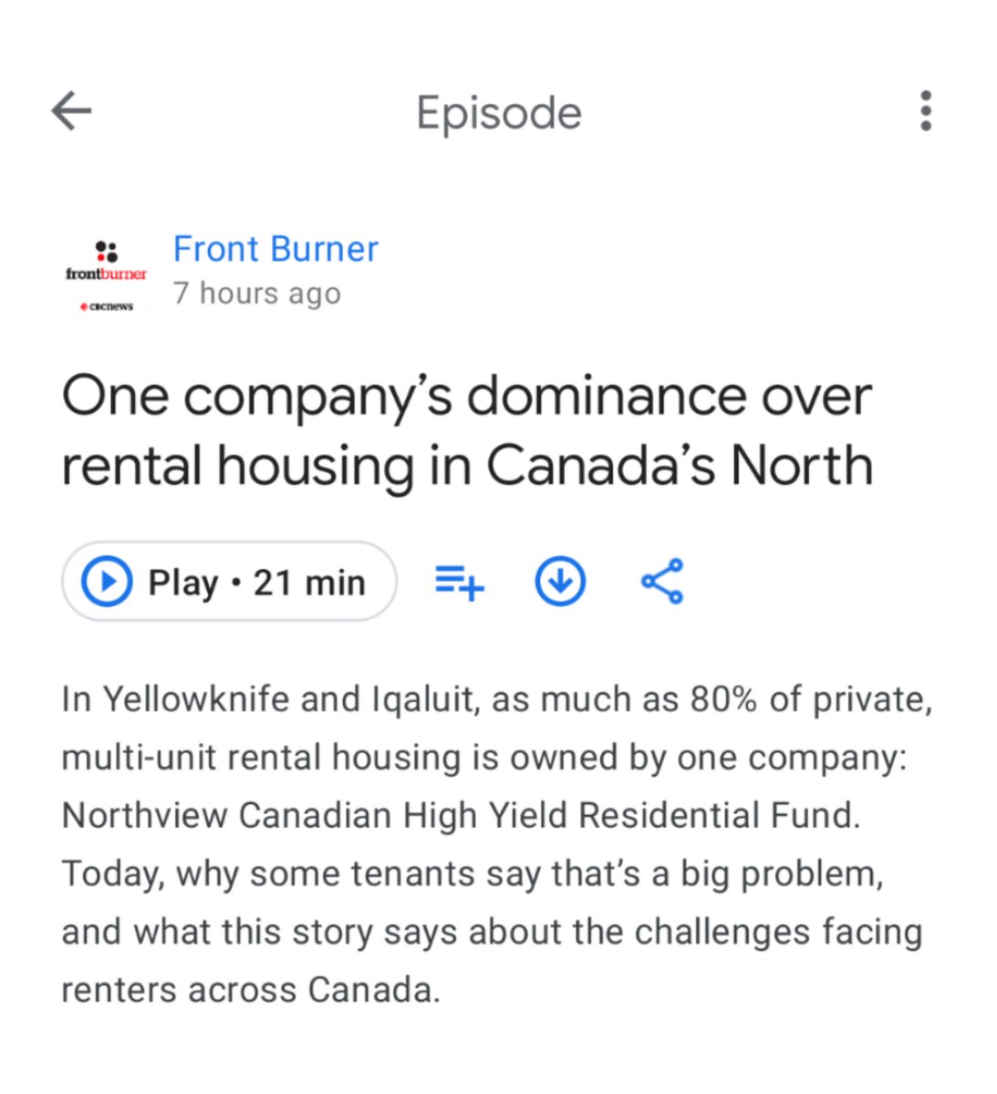 This almost didn't happen and then it did! Listen to <a href="/SidHCohen/">Sidney Cohen</a> and I chat about our series on Northview on <a href="/FrontBurnerCBC/">Front Burner</a> #podcast cbc.ca/listen/cbc-pod…