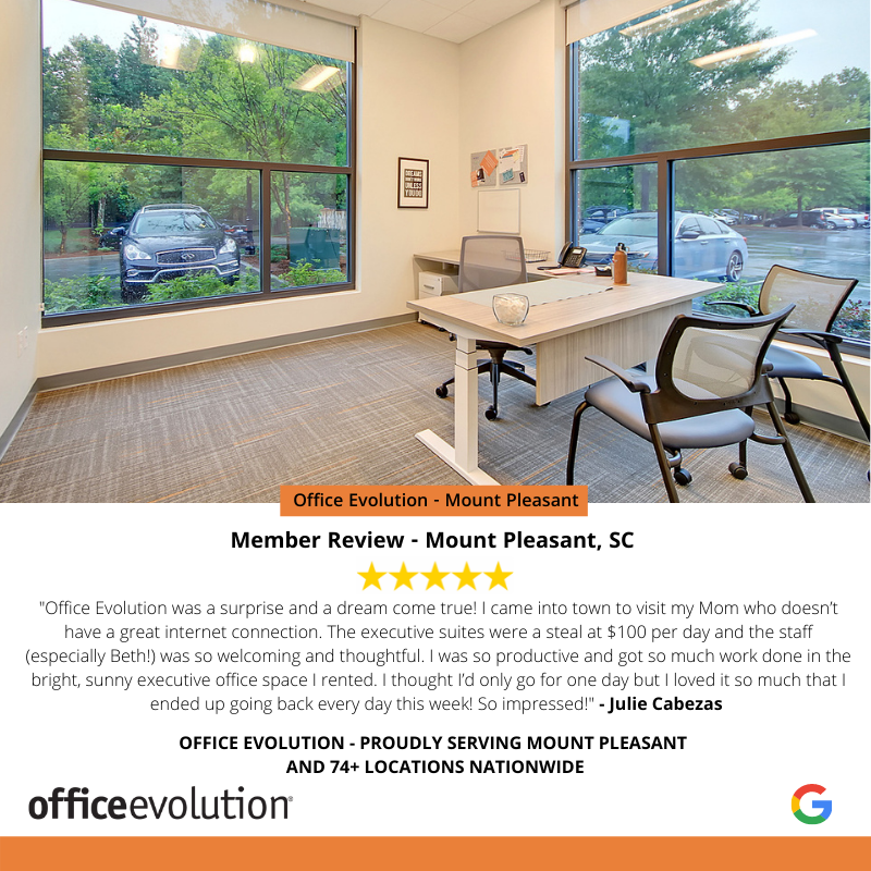 OE_Franchise's tweet photo. We take supporting small business owners seriously – they are the Dreamers, Risk-Takers and Doers who dare to chase their passions, and we are here to support them.  It is always wonderful to hear what our members have to say and here is one from Office Evolution Mount Pleasant. https://t.co/RvZbyGFl0N