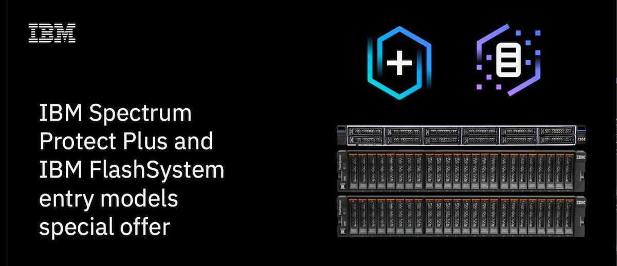 IBM just announced a special offer! When you buy an #IBM #FlashSystem 5015, 5035, or 5200, you get <a href="/IBMStorage/">IBM Storage</a>#SpectrumProtectPlus data resilience technology at a discounted rate to help protect your entire array, regardless of capacity. ow.ly/K80a50Fqrmg