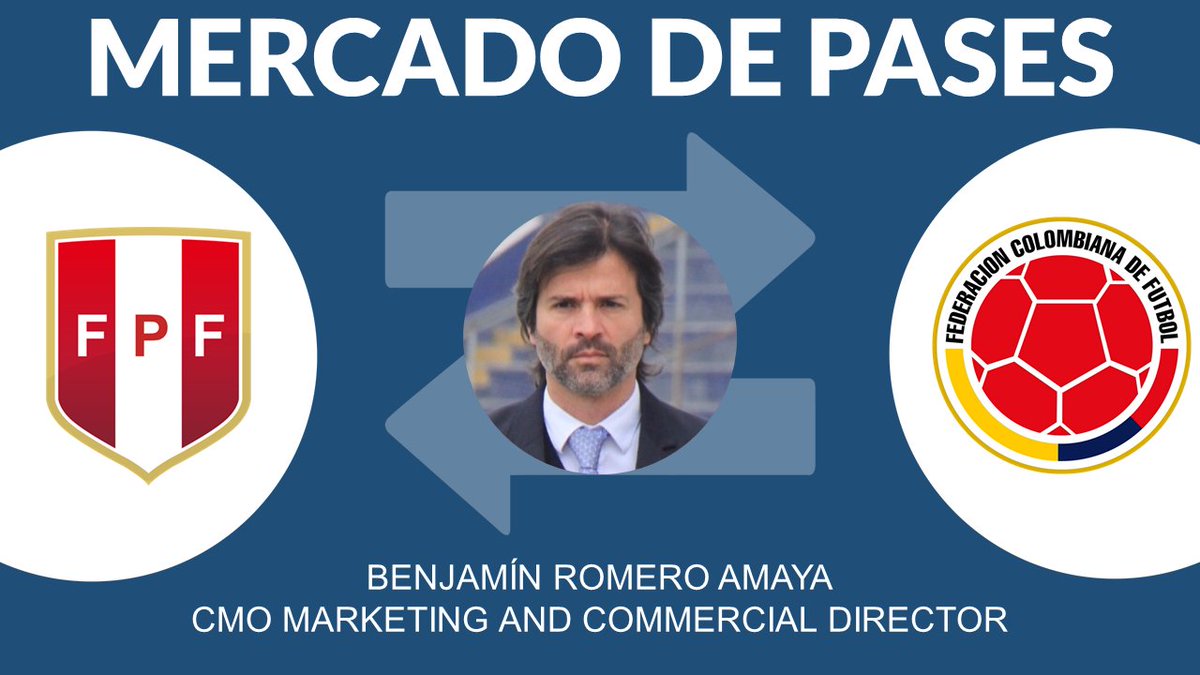 #MercadodePases Benjamín Romero Amaya, nuevo Director de Mercadeo y Comercial de la Federación Colombiana de Fútbol @FCF_Oficial sporthub.la/mercado-de-pas…