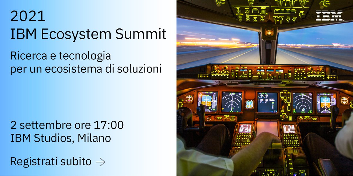 Digital4_biz's tweet photo. Nell'#IBMEcosystemSummit del 2 settembre, @IBMItalia si pone l’obiettivo di accendere il riflettore su come tecnologia e ricerca, insieme alla competenza intellettuale dei partner, rappresentino  il motore di innovazione del nostro Paese.
Scopri di più: https://t.co/mznLlG8Ghw https://t.co/RiGuf4owD9