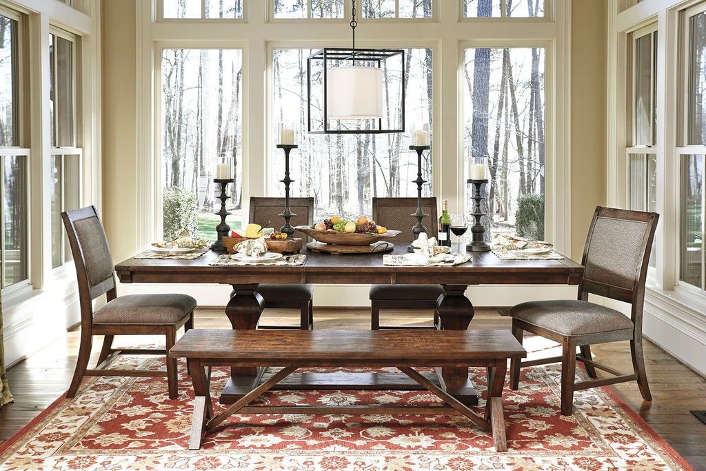 Did you just take a double-take? We did, too. Imagine the amazing gatherings you could have around this dining room table. Psst: We're summer crushing on the bench. ☀️
 
Shop Now: buff.ly/3j2y7qF
 
#regency #regencyfurniture #savewithstyle #diningroom #windville #bench