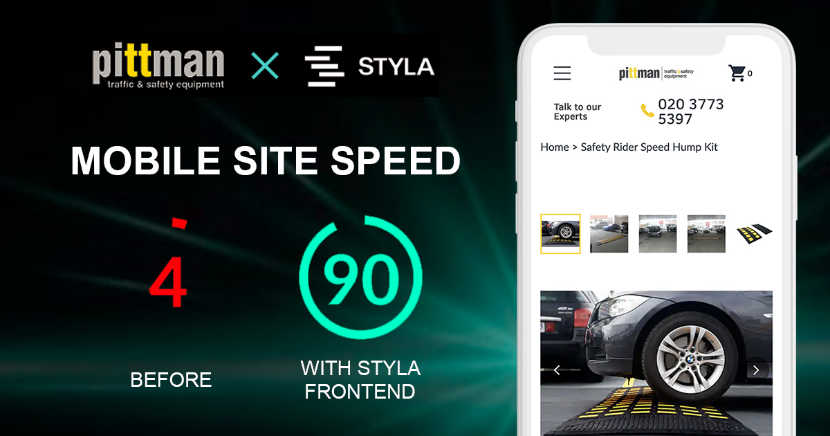 🚧 Paving the way for the future  🚧 @pittmantraffic, a family-owned traffic safety business, are moving into the fast lane with Styla #Frontend! Their mobile site speed increased from 4 to a whopping 90 with Styla Frontend! hubs.li/H0VMYzg0
#headless