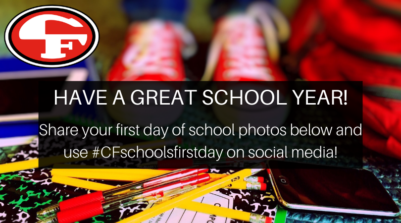 CF_schools's tweet photo. TODAY is here! It is our first day of school! We are so excited to see all of our students and wish everyone a GREAT YEAR! We want to see ALL of your first day of school photos! Drop them below!
#CFschoolsfirstday #everystudenteveryday #TigerPride https://t.co/cxgaw8ZUxl