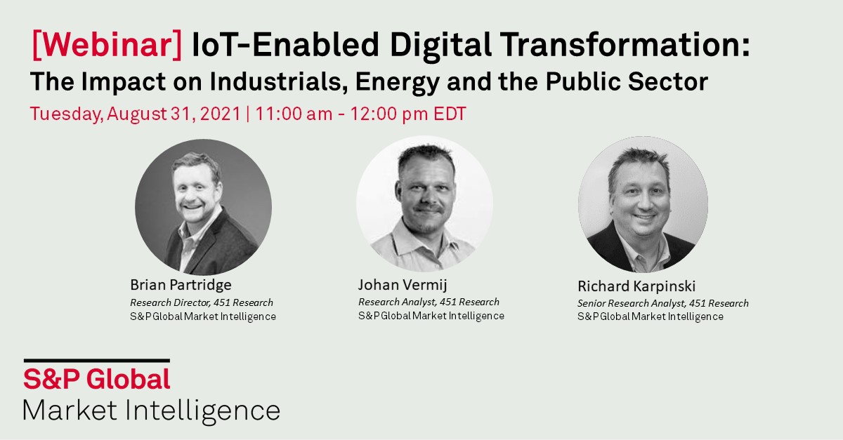 Join our panel of enterprise <a href="/451Research/">451 Research</a> IoT experts as they provide insights on key developments in three industry sectors: Industrials, Energy and Smart Cities. Don´t miss the discussion! ow.ly/1BKm50FUQRQ