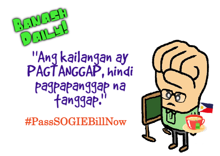 The LGBTQIA+ community deserves acceptance, not tolerance. #PassSOGIEBillNow 🏳️‍🌈