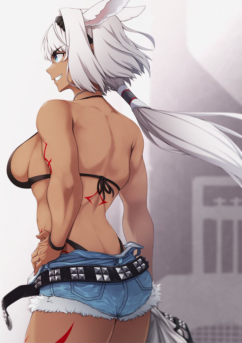 #ド直球に言いますがフォローしてください
ここ最近は、褐色キャラばかり描いております 