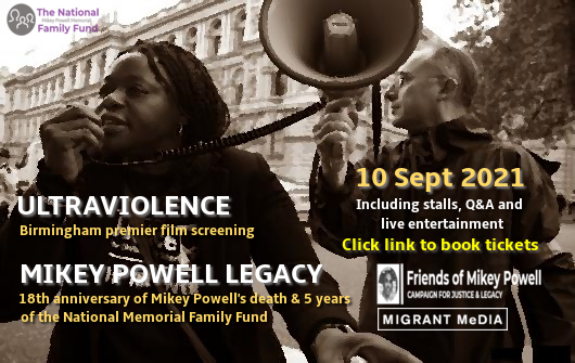 UFFCampaign's tweet photo. PLEASE SHARE! Event marks the 18th annv of the killing of Mikey Powell, celebrates 5 years of the National Memorial Family Fund + screening @kenfero's new film ULTRAVIOLENCE.
BOOK HERE: https://t.co/djvKpOo1Ve https://t.co/Ow3TiGYGgI