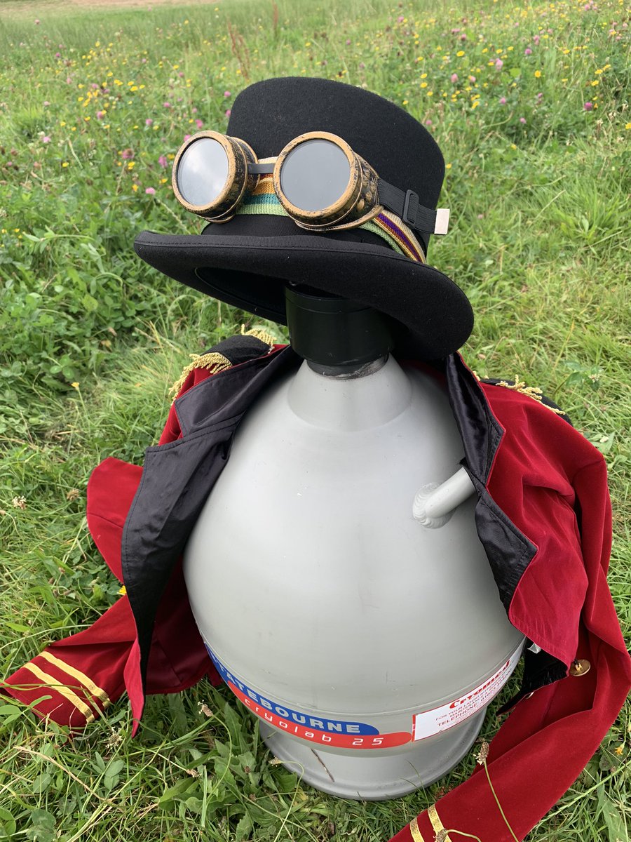 CircusofScience's tweet photo. The Circus of Science have been performing @PurbeckFolk festival. We blew some stuff up and had great fun while Frank and Einstein duelled. https://t.co/5Z3QSdnU6e