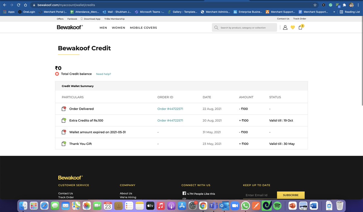 engineer_bruh's tweet photo. @bewakoof My order is delivered by ass you said above that as compensation you are giving me 100 bucks. You just take that back? @bewakoof @munotster @prabhkiran13 

That means my money is not safe in your wallet?
What the hell is this? how can you just take what you gave as a compensation https://t.co/FQfykD2AcC