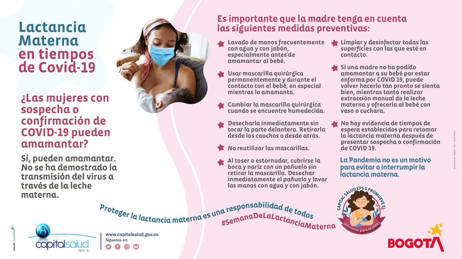 Productivo moderadamente combinación Cuidados frente al COVID-19 durante la lactancia materna | Bogota.gov.co