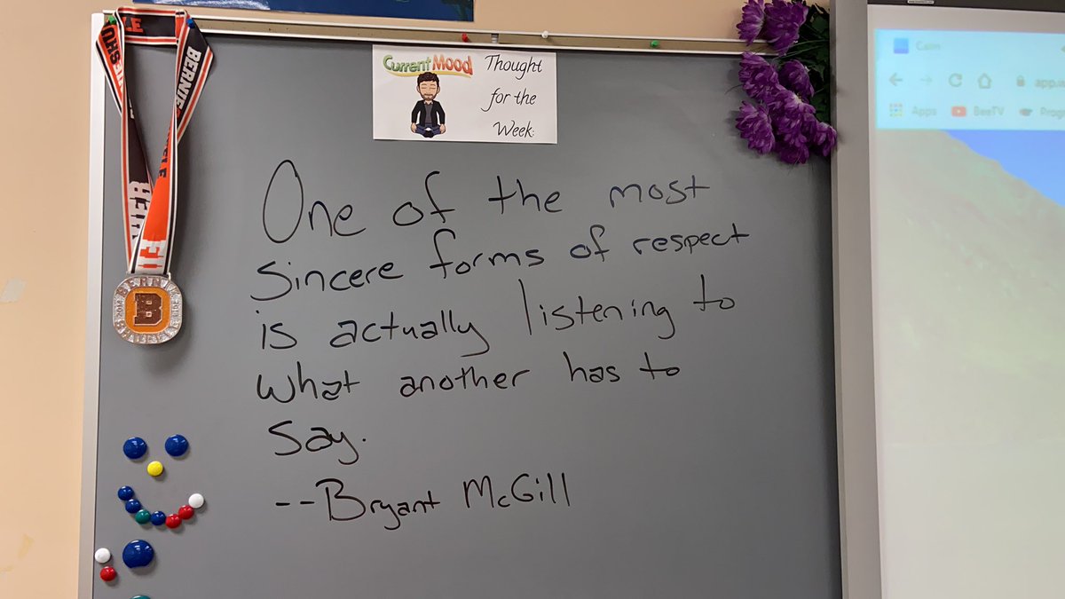 A little late for this, this AM, but here’s this week’s thought: