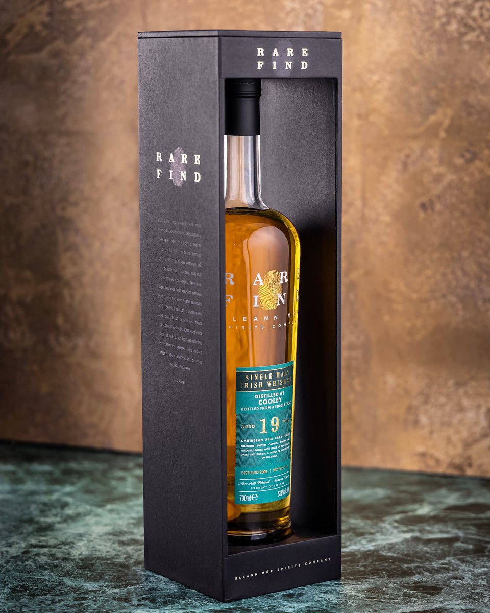 We just released this beautiful Irish whiskey from the much coveted Cooley distillery.
This 19yo Caribbean Rum Cask finish is available from @RoyalMileWhisky and <a href="/HTFWhisky/">Hard To Find Whisky</a>