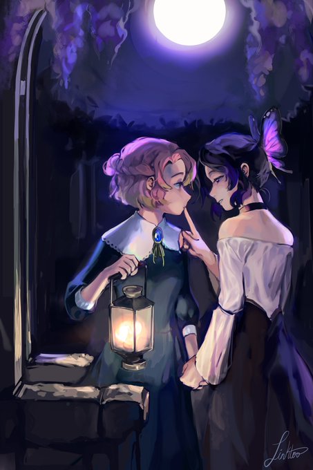 Link 🏳️‍🌈 | LIGHTBOX EXPO 407さんがTwitterに投稿した胡蝶しのぶ(鬼滅の刃)のイラスト。