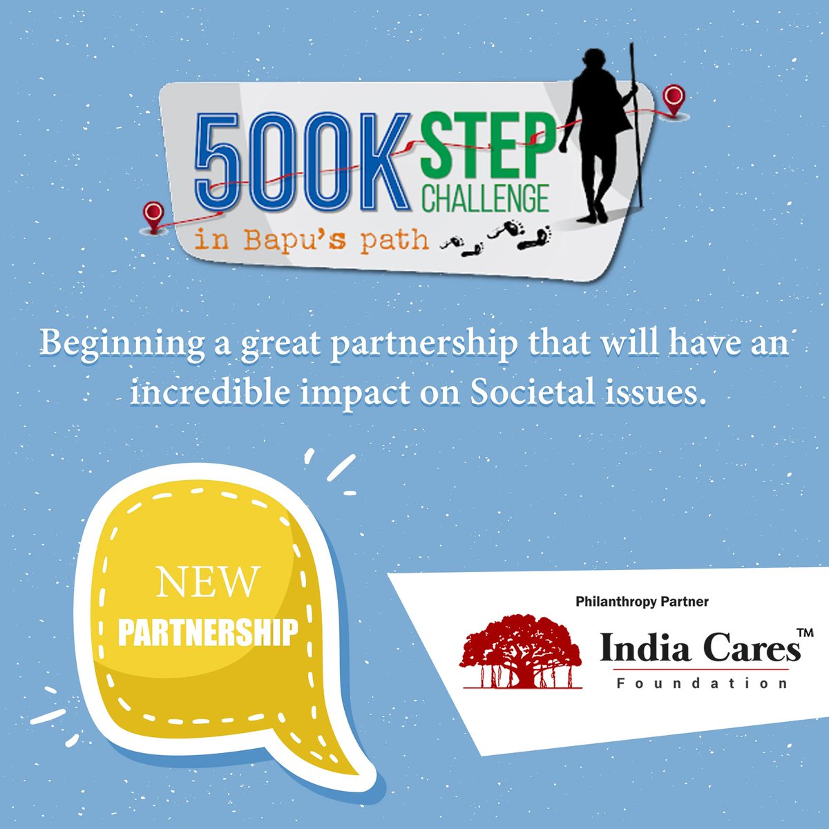 india_cares's tweet photo. Excited to announce a new partnership that will provide all causes a chance to engage more people, Change more Lives for the better!
Thank you @youtoocanrun for having us as the philanthropy partner for the unique event 500K Step Challenge.
#WalkTheCause #StepsToLiberate https://t.co/VbUQ8U2Kdh