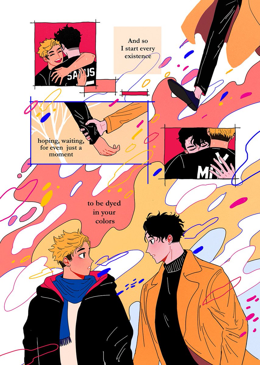 a comic i made for the <a href="/sfisakuatsuzine/">Say, For Instance - A SakuAtsu Zine @ shop closed!</a>!!! 
no matter what life they'll still find each other ♥️ #sakuatsu