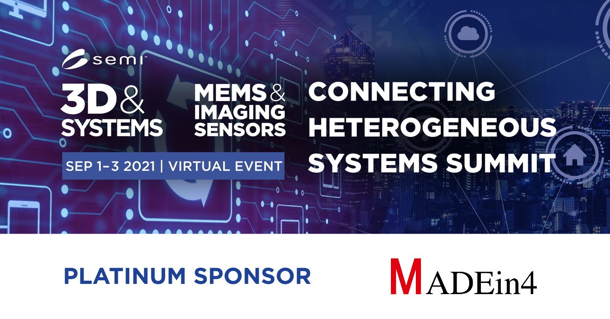 📢Curious about latest innovations addressing the challenges of industry 4.0❓

Join MADEin4 at #CHSS2021 for an update on the latest advances in industry 4.0 technologies and smart manufacturing for the semiconductor industry. 

Registration open: store-de.semi.org/products/conne…