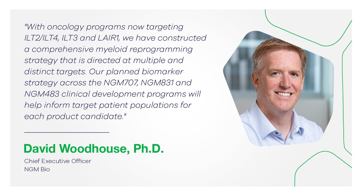 NGM Bio (@ngmbio) on Twitter photo We’re thrilled to disclose our 4th #oncology dev candidate, NGM831, an ILT3 antagonist antibody, coinciding w/ our publication in <a href="/CIR_AACR/">Cancer Immunology Research</a> describing NGM’s discovery of ILT3’s functional ligand, fibronectin, a key component of the #tumor stroma. Release: bit.ly/2WfjSpW We’re thrilled to disclose our 4th #oncology dev candidate, NGM831, an ILT3 antagonist antibody, coinciding w/ our publication in <a href="/CIR_AACR/">Cancer Immunology Research</a> describing NGM’s discovery of ILT3’s functional ligand, fibronectin, a key component of the #tumor stroma. Release: bit.ly/2WfjSpW