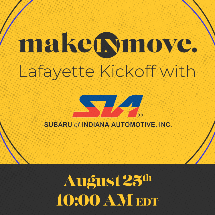 Conexus_IN's tweet photo. Join Lafayette's leaders in industry, education &amp; workforce dev. Wednesday to celebrate the launch of #MakeINMove and learn how you can help Indiana’s emerging workforce find a career that’s “them” in #advancedmanufacturing or #logistics. Register: https://t.co/2wjvkJFsRm https://t.co/2Z7u5vY2I1