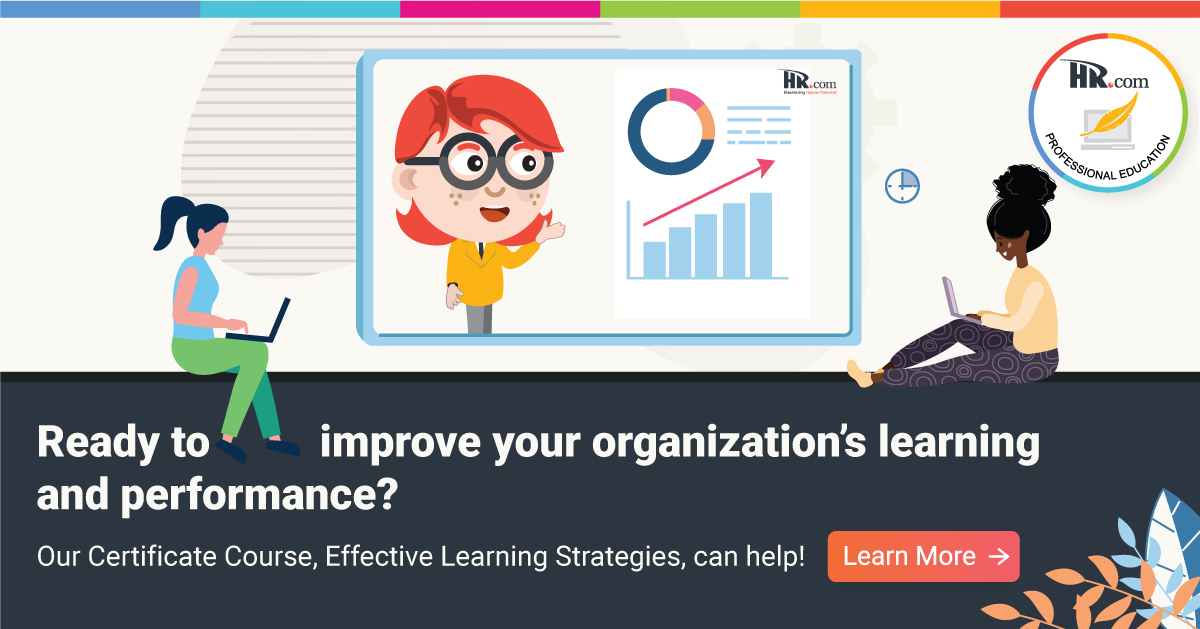 HRdotcom's tweet photo. Explore cognitive science and implications for employee learning with our Certificate Course, Effective Learning Strategies. If you want to improve your organization’s learning and performance, sign up here: https://t.co/eSUHWQIDiw
#learninganddevelopment #ProfEd https://t.co/J7s3uGp8MB