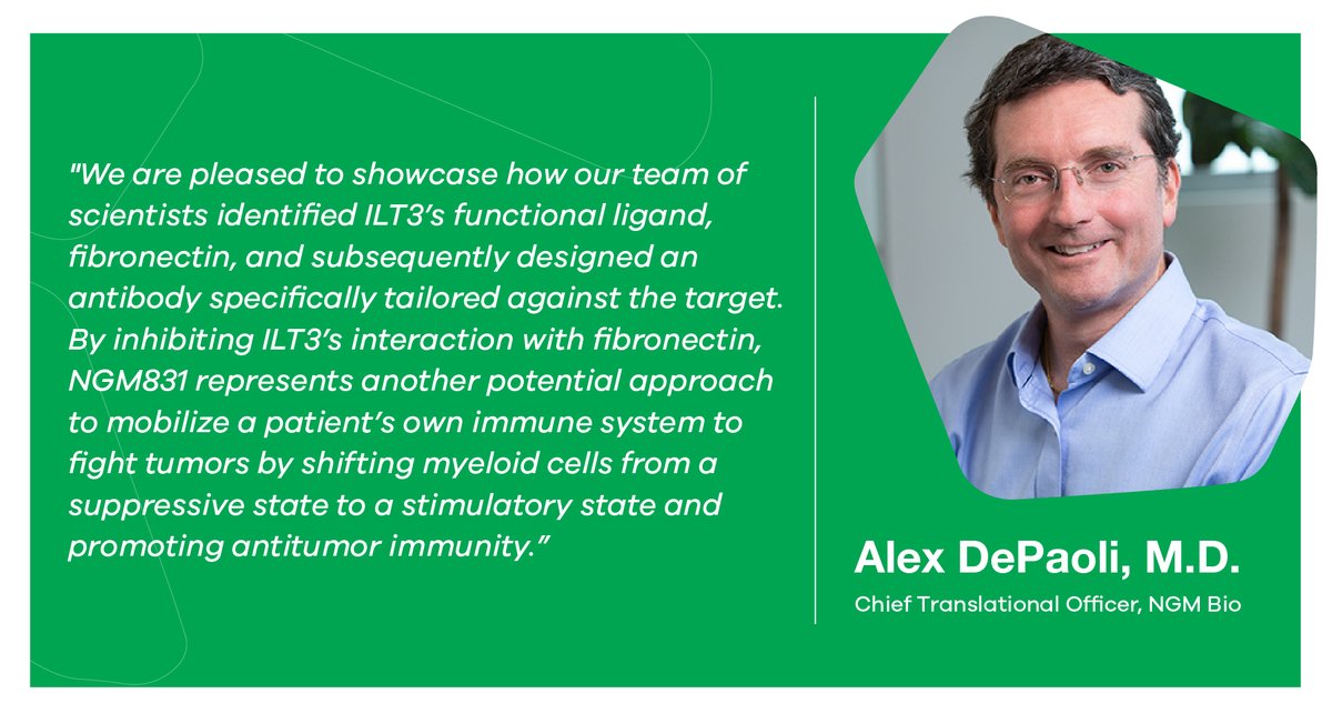 NGM Bio (@ngmbio) on Twitter photo With #oncology programs targeting ILT2/ILT4, ILT3 & LAIR1, our #myeloid reprogramming strategy is directed at multiple, distinct targets to enhance #antitumor immunity. Latest news: bit.ly/2WfjSpW Related <a href="/CIR_AACR/">Cancer Immunology Research</a> publication: bit.ly/3zcy9lJ With #oncology programs targeting ILT2/ILT4, ILT3 & LAIR1, our #myeloid reprogramming strategy is directed at multiple, distinct targets to enhance #antitumor immunity. Latest news: bit.ly/2WfjSpW Related <a href="/CIR_AACR/">Cancer Immunology Research</a> publication: bit.ly/3zcy9lJ