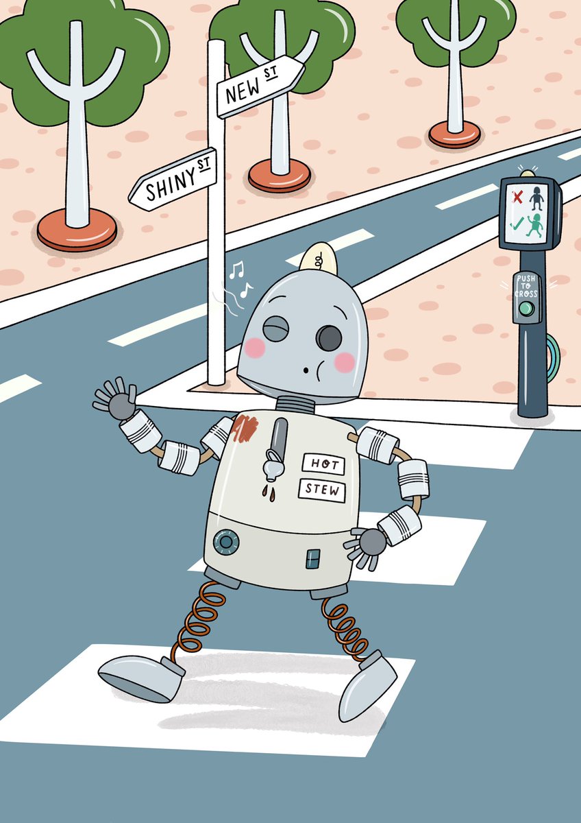 Happy Monday! After a little social media snooze I’m back and busy 🌀 here’s a look at a page from my newest <a href="/BooklifePubLtd/">BookLife Publishing</a> story - I wonder where Mathew is off to this afternoon? 👋🏼 #illustration #illustrator #childrensillustration #kidlitart #design