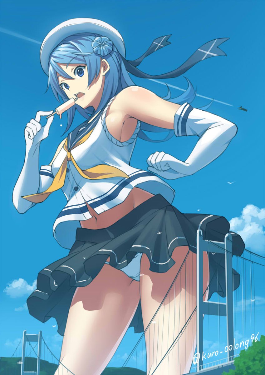 浦風(艦これ) 「#みなさん去年の今頃はどんな絵描いてましたか
これか 」|黒烏龍🐟のイラスト