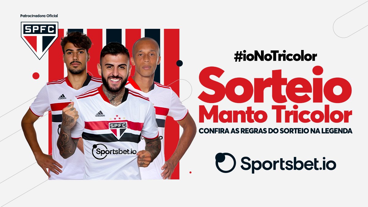 Dicas de Apostas (@sportsbetiobr) on Twitter photo Segundou com #sorteio do #SãoPaulo aqui na io!
Bora ganhar uma camisa do Tricolor?
Pra concorrer é só:
➡️Dar RT
➡️Seguir <a href="/sportsbetiobr/">Dicas de Apostas</a>
O resultado a gente divulga quarta aqui no twitter.
#ioNoTricolor Segundou com #sorteio do #SãoPaulo aqui na io!
Bora ganhar uma camisa do Tricolor?
Pra concorrer é só:
➡️Dar RT
➡️Seguir <a href="/sportsbetiobr/">Dicas de Apostas</a>
O resultado a gente divulga quarta aqui no twitter.
#ioNoTricolor
